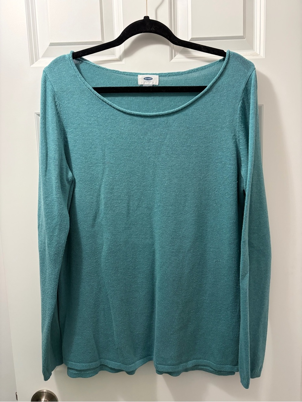 Old Navy Teal Scoop Neck Long Sleeve Top